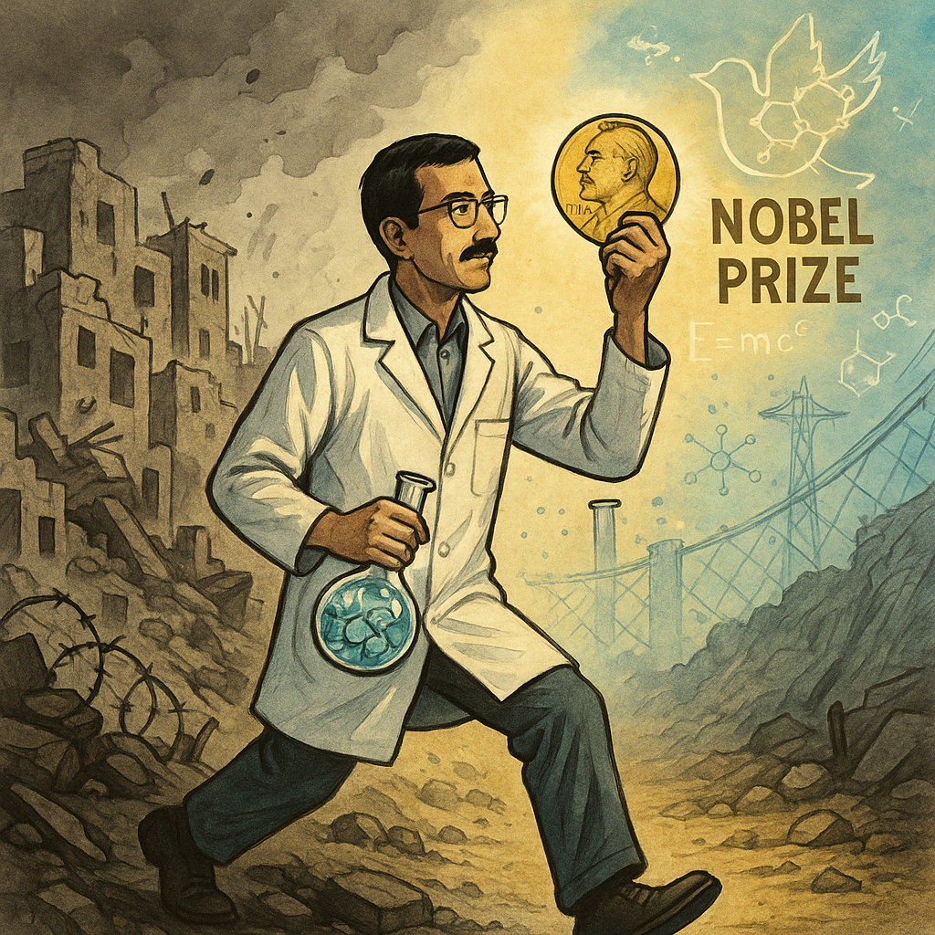 From the Ashes of Destruction to Science and Peace: The Nobel Irony